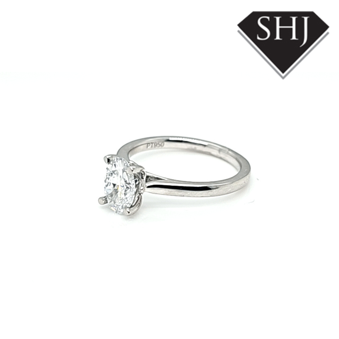 Lab Created Platinum Diamond PT Oval