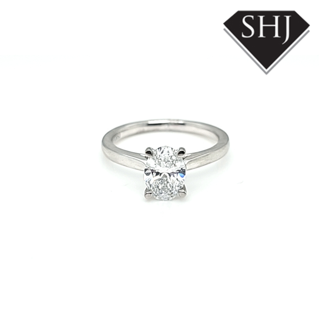 Lab Created Platinum Diamond PT Oval