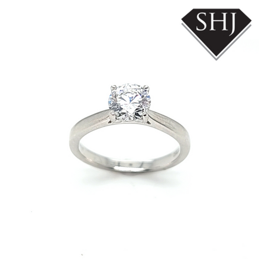 Lab Created White Gold Diamond Round 1.01ct EVS