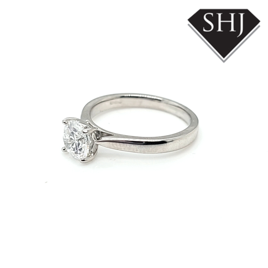 Lab Created White Gold Diamond Round 1.01ct EVS