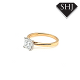 Lab Created Yellow Gold Princess Cut 1ct