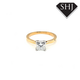 Lab Created Yellow Gold Princess Cut 1ct