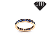 9ct Yellow Gold Sapphire Full Hoop Ring