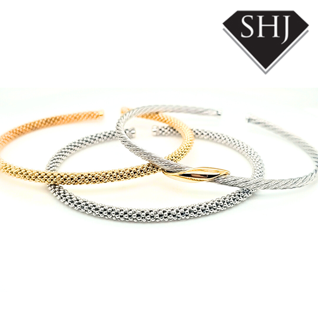 Silver Gold Plated Bangle