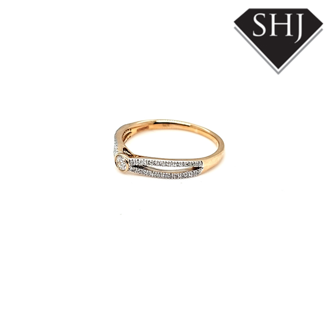 9ct Yellow Gold/ White Gold 0.20ct Diamond Ring