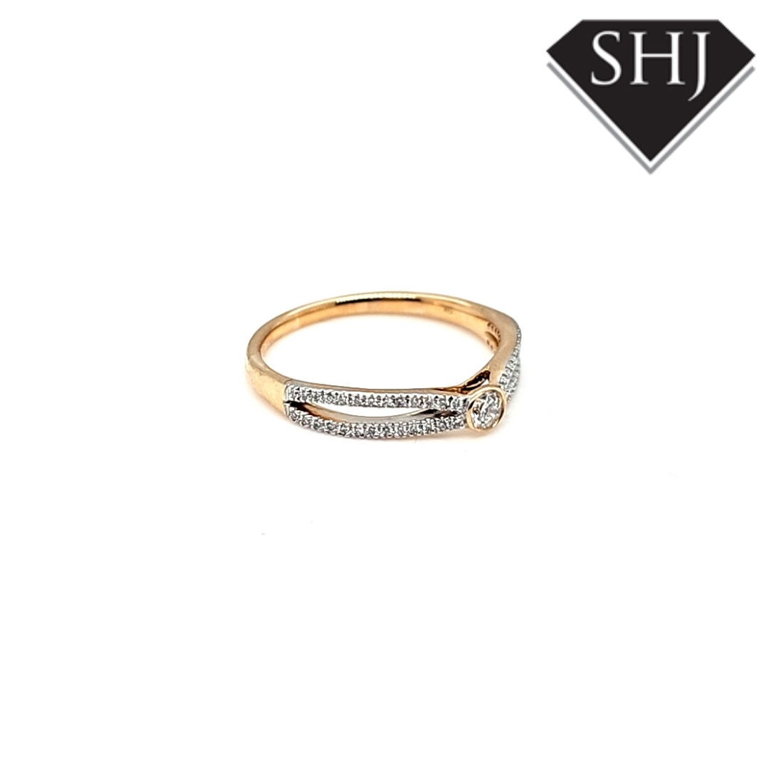 9ct Yellow Gold/ White Gold 0.20ct Diamond Ring