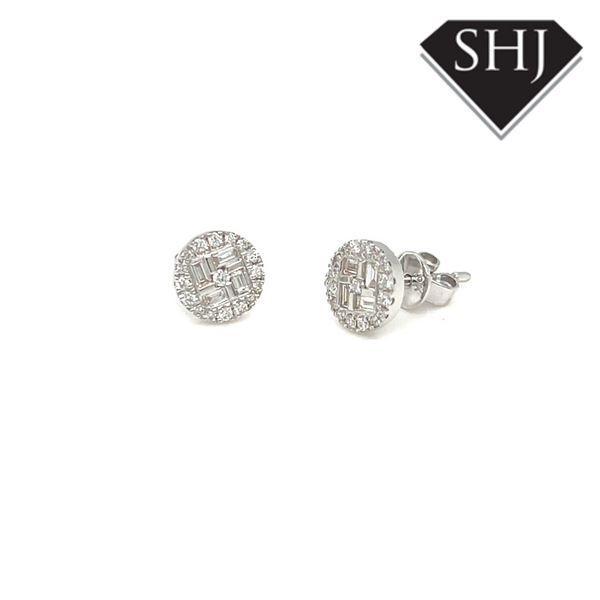 9ct White Gold Diamond Earrings 0.28ct