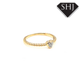 9ct Yellow Gold Heart Shaped Diamond Ring