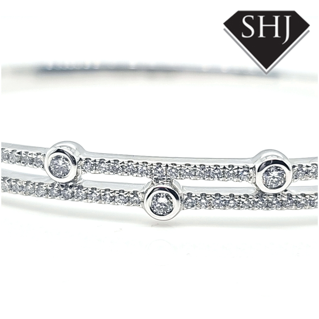Platinum Diamond Bangle