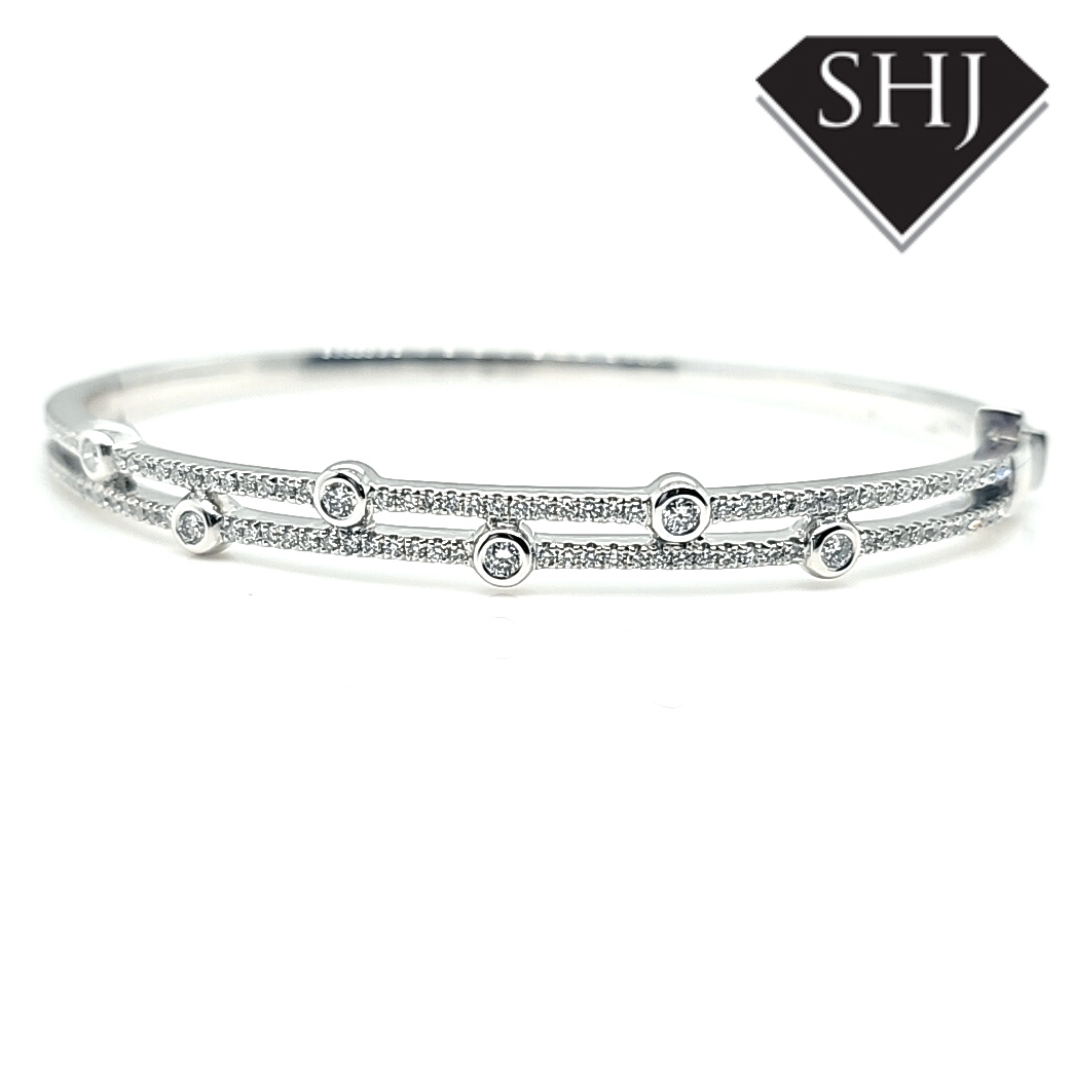 Platinum Diamond Bangle