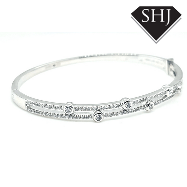 Platinum Diamond Bangle