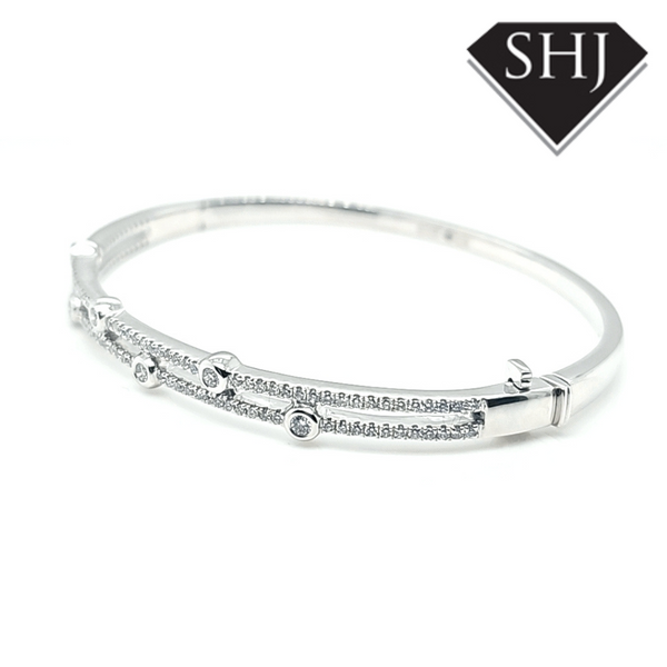 Platinum Diamond Bangle