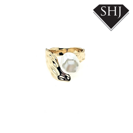 Gold Plated Pearl Ring