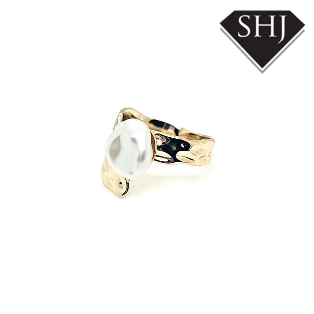 Gold Plated Pearl Ring