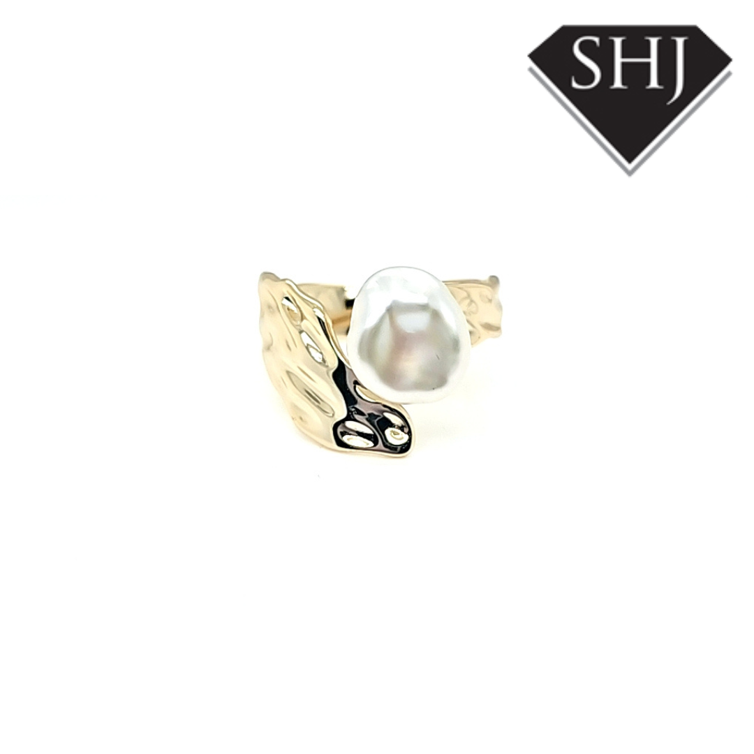 Gold Plated Pearl Ring