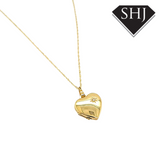 9ct Diamond Set Heart Locket