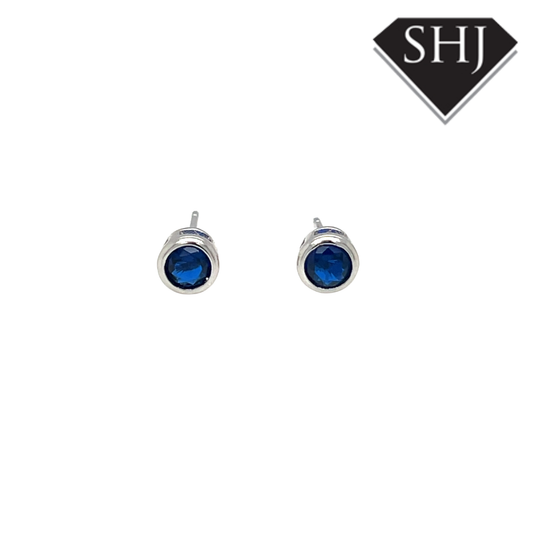 Silver Coloured CZ 4MM Stud Earrings