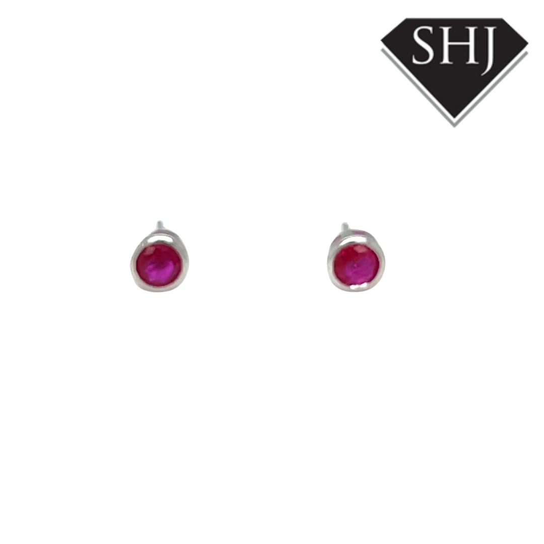 Silver Coloured CZ 4MM Stud Earrings