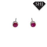 Silver Coloured CZ 3MM Stud Earrings