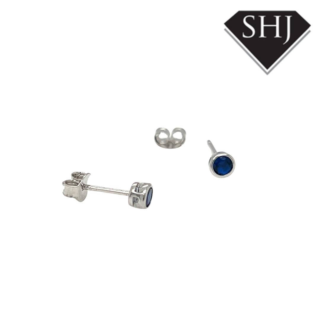 Silver Coloured CZ 3MM Stud Earrings