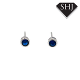 Silver Coloured CZ 3MM Stud Earrings
