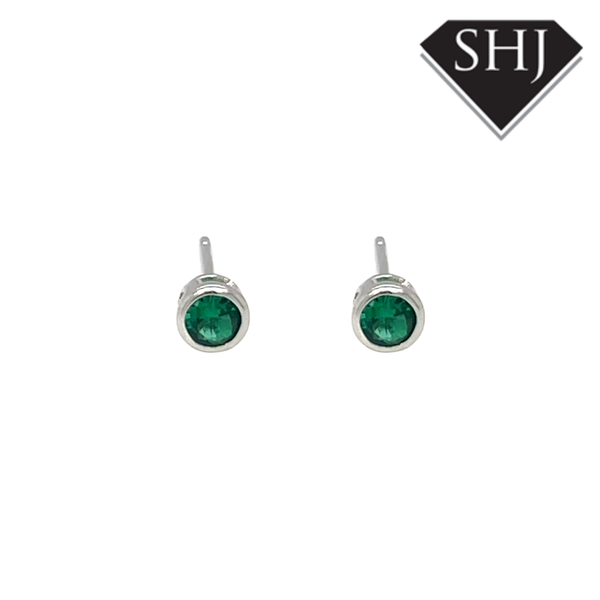 Silver Coloured CZ 3MM Stud Earrings