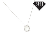 9ct White Gold Diamond Pendant