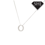 9ct White Gold Diamond Pendant