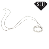9ct White Gold Diamond Pendant