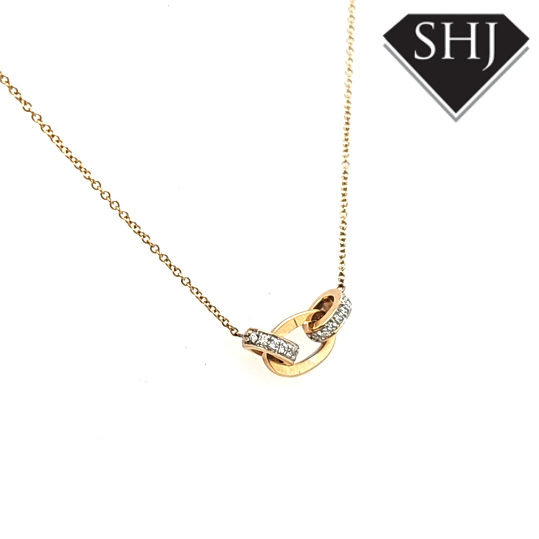 9ct Yellow Gold Diamond Pendant 0.06ct