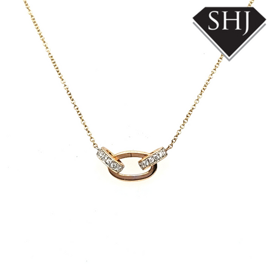 9ct Yellow Gold Diamond Pendant 0.06ct
