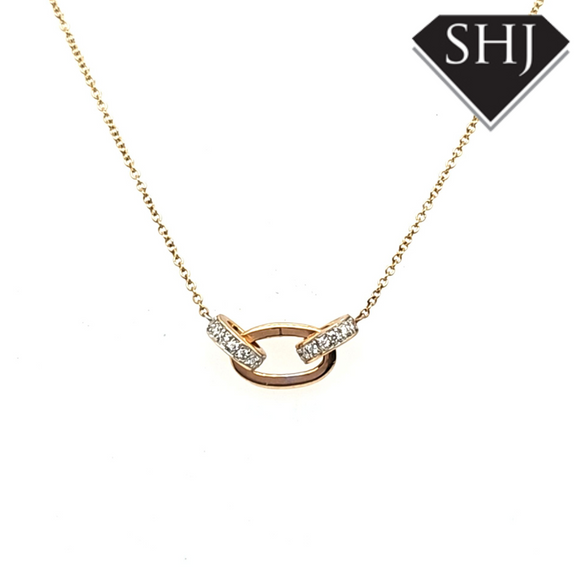 9ct Yellow Gold Diamond Pendant 0.06ct