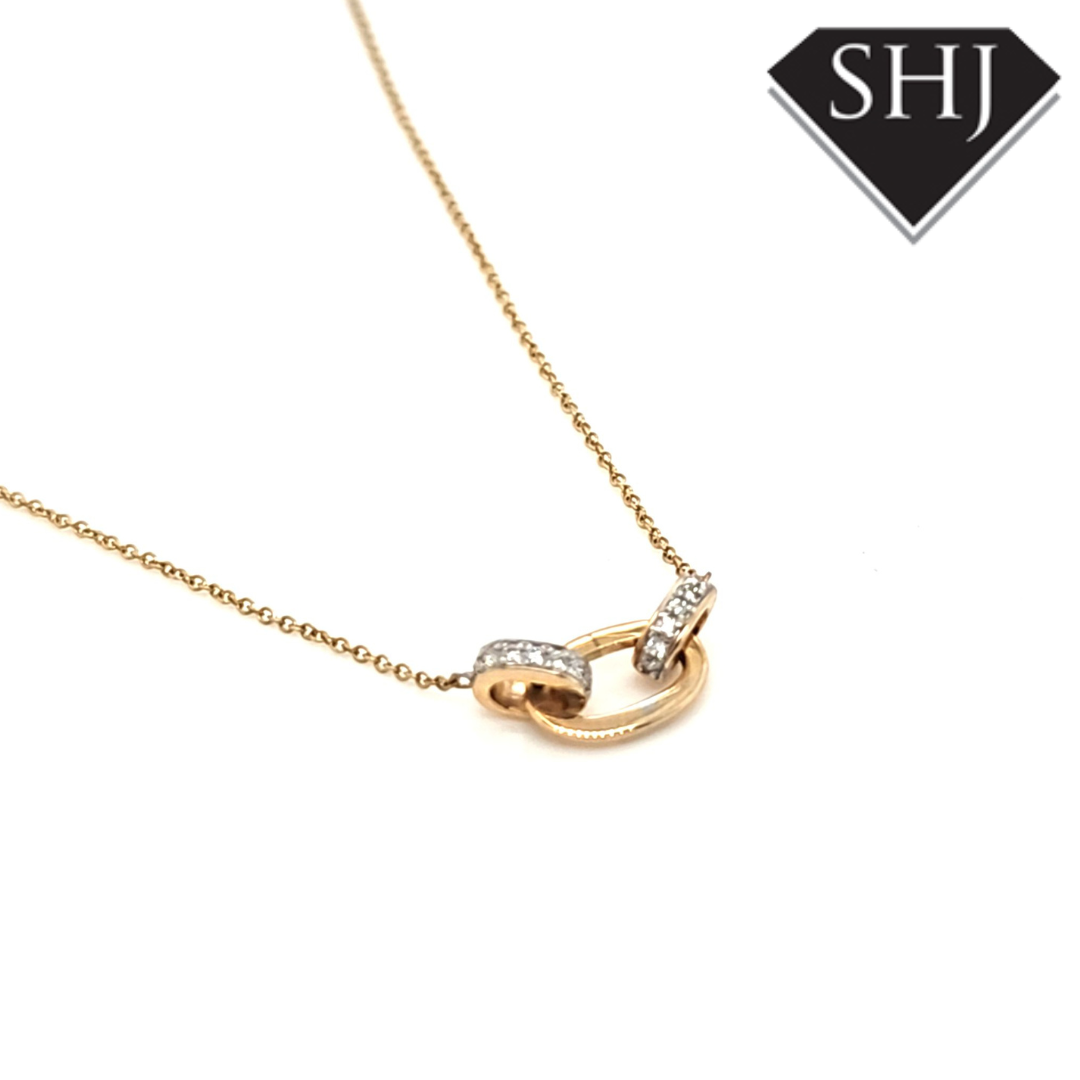 9ct Yellow Gold Diamond Pendant 0.06ct