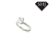 Lab Created Platinum Radiant Cut Diamond Ring