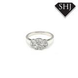 18ct White Gold Diamond Cluster Ring