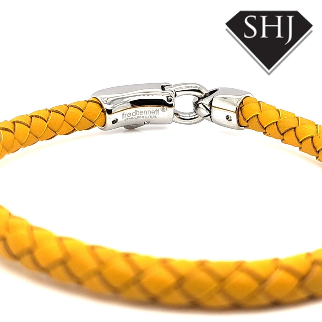 Yellow Leather Bracelet