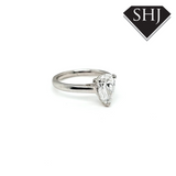 Lab Created Platinum Pear Diamond Ring 1.50ct