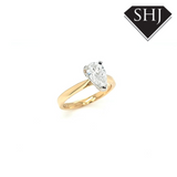 Lab Created Pear Diamond Ring 1.00ct