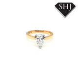 Lab Created Pear Diamond Ring 1.00ct