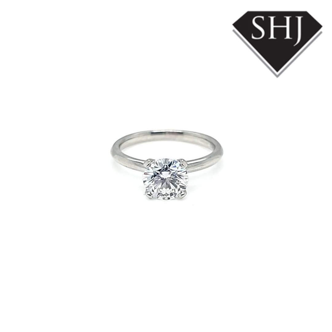 Lab Created Platinum Diamond Single Stone Ring 1.50ct