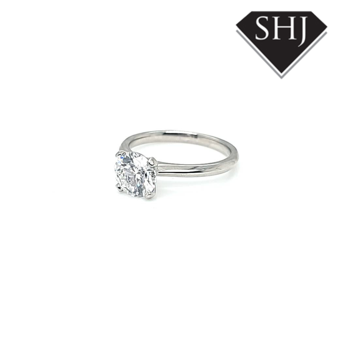 Lab Created Platinum Diamond Single Stone Ring 1.50ct