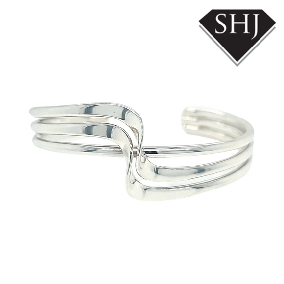 Silver Fantail Bangle