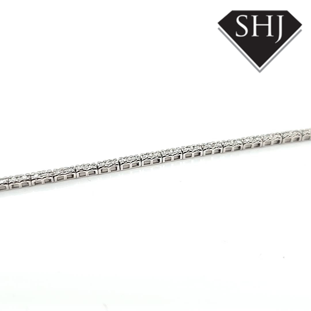 9ct White Gold Diamond Bracelet 0.48ct