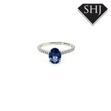 Platinum Sapphire and Diamond Ring 0.22ct