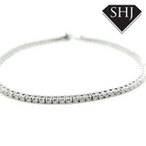 9ct White Gold Lab Created Diamond Bracelet