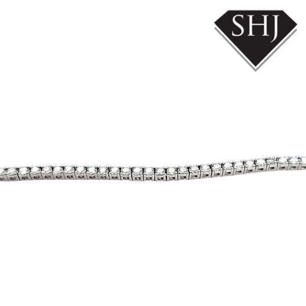 9ct White Gold Lab Created Diamond Bracelet