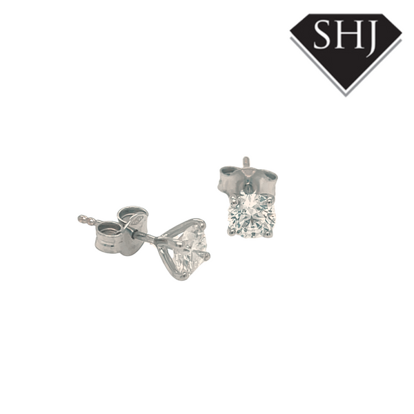 18ct White Gold Lab Grown 1.14ct Diamond Studs VS1 E XXX