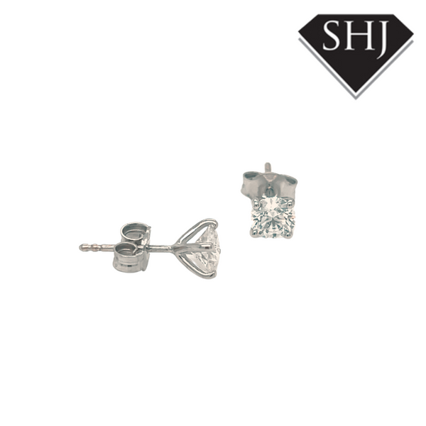 18ct White Gold Lab Grown 1.14ct Diamond Studs VS1 E XXX