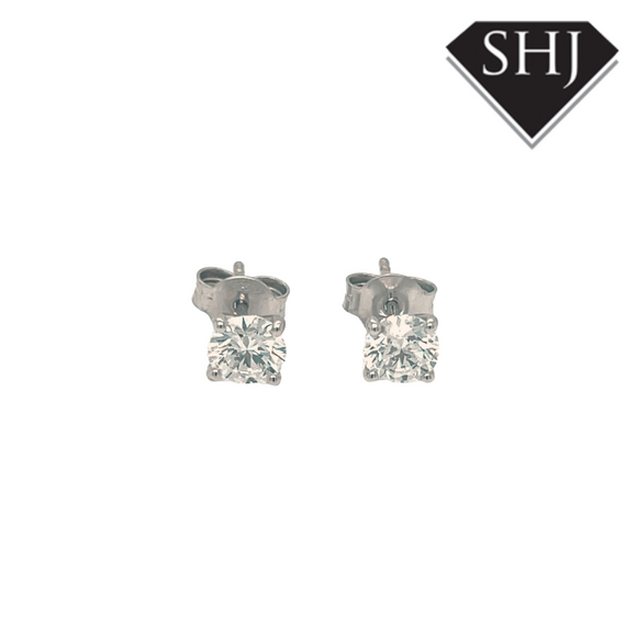 18ct White Gold Lab Grown 1.14ct Diamond Studs VS1 E XXX