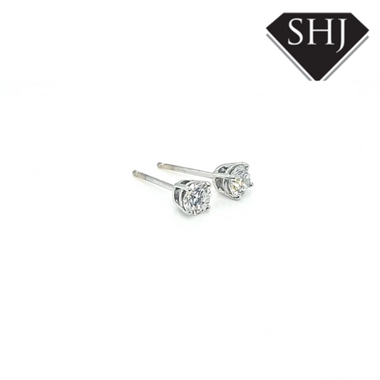 18ct White Gold Diamond Stud Earrings 0.50ct